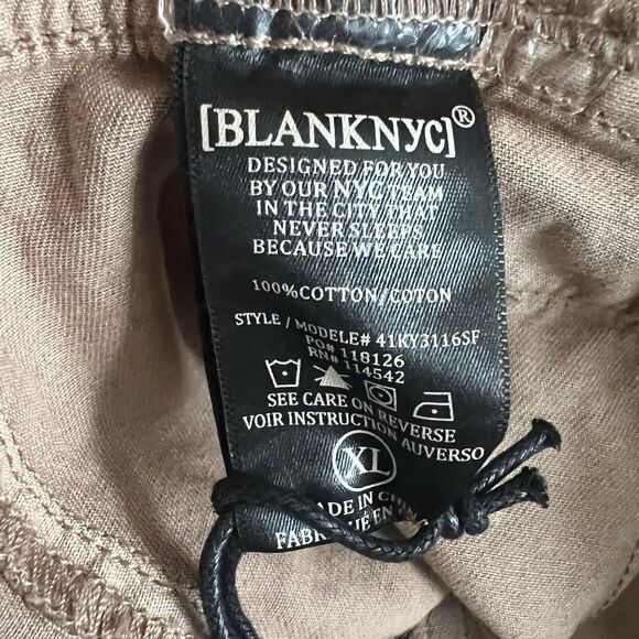 NWT BLANKNYC Womens Straight Leg Paperbag Pants with Rope Belt Size XL - Picture 9 of 10